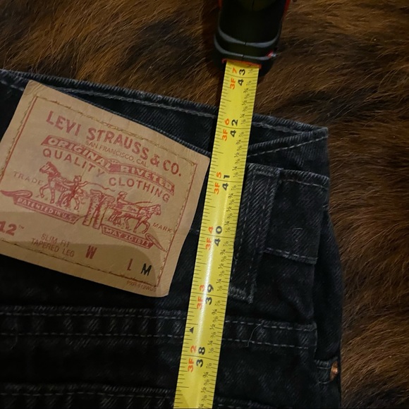 Levi's Vintage 512 Tapered Leg Slim Fit Jeans Blk - Picture 14 of 15